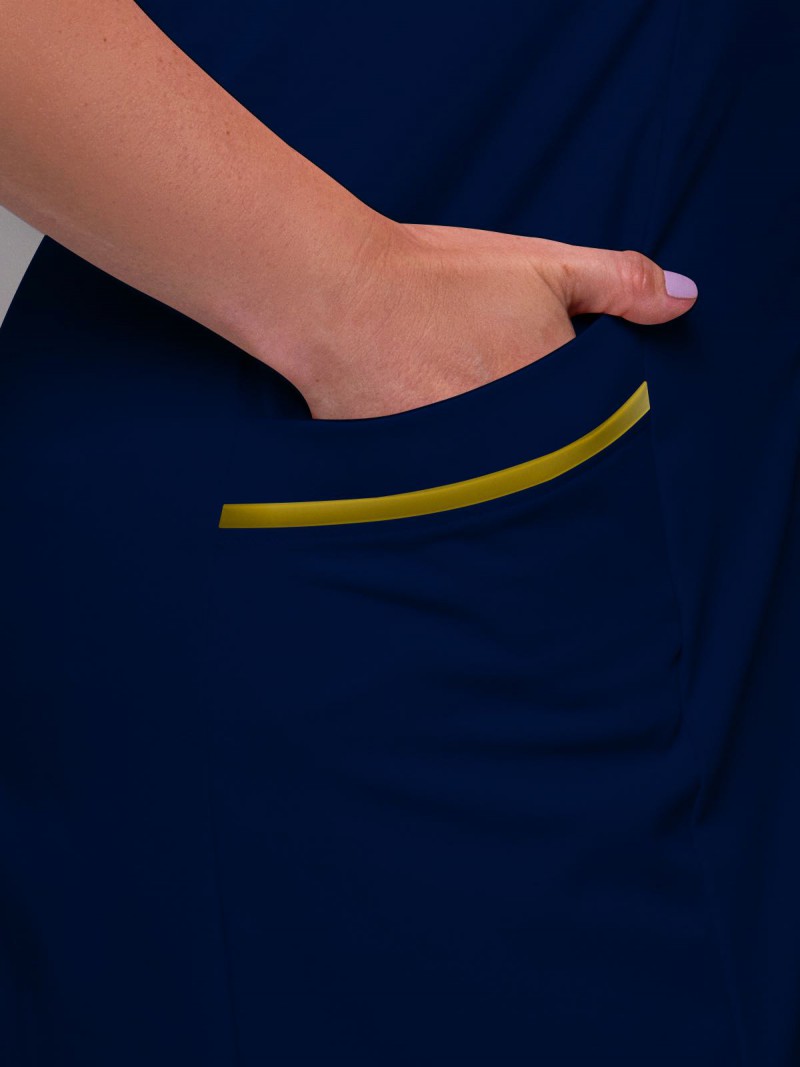 Azul Marinho Com Dourado (Zíper Dourado)