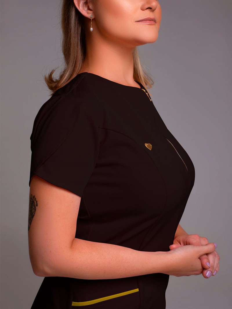 Preto Com Dourado (Zíper Dourado)