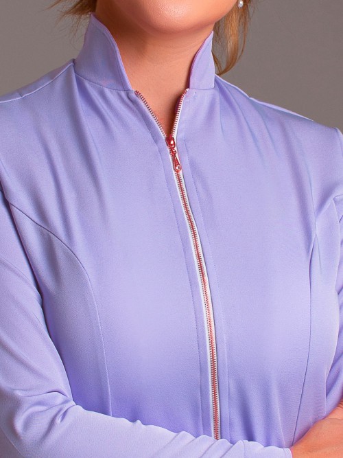 Jaleco Feminino Aline - Gola padre e zíper metálico dourado