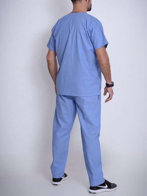 Conjunto Scrub Masculino Basic Cotton - Manga tradicional curta