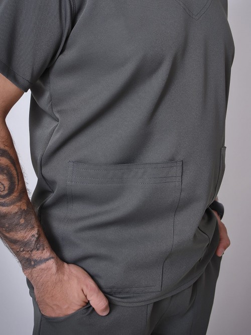 Conjunto Scrub Masculino Yuri - Conjunto Scrub Masculino Yuri - Dois bolsos frontais