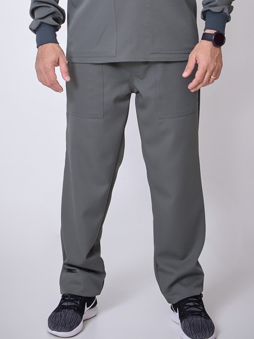 Conjunto Scrub Masculino Yuri Manga Longa - Barra da calça simples