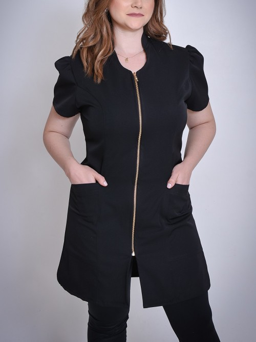 Jaleco Feminino Michele - Gola semi padre com abertura em U