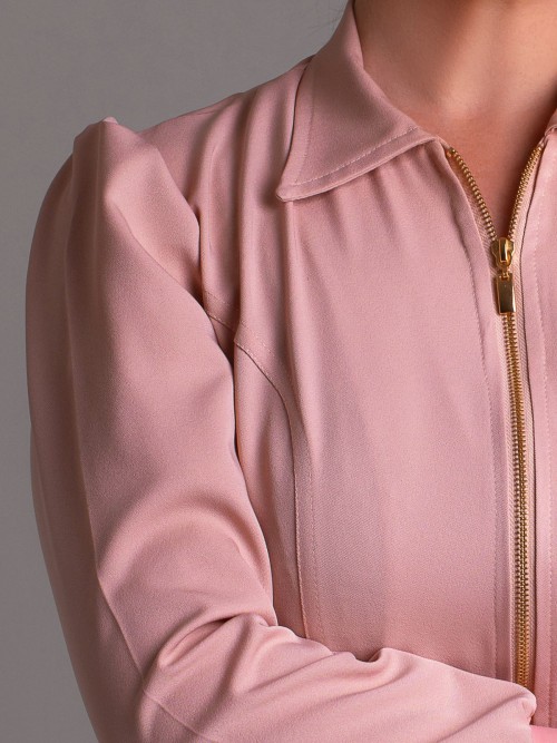 Jaleco Feminino Sunshine - Fechamento em zíper metálico dourado