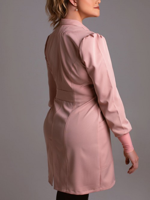 Jaleco Feminino Sunshine - Manga longa bufante com punhos em malha de poliamida