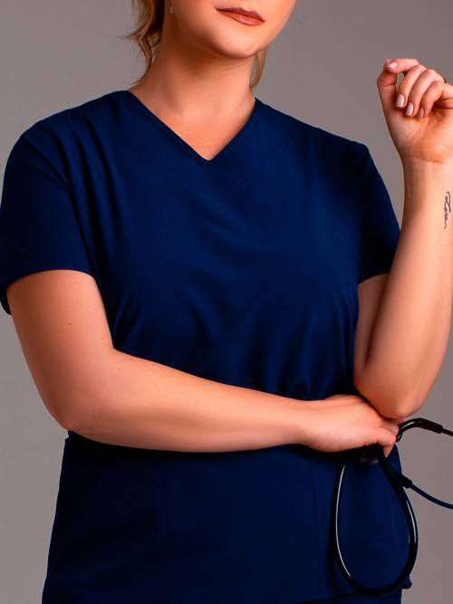 Conjunto Scrub Feminino Basic - Manga tradicional curta